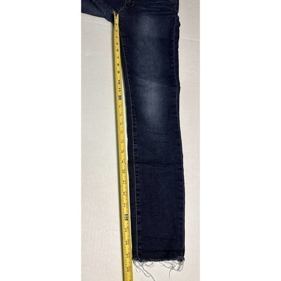 Articles Of Society‎ Skinny Leg Jeans Women's 27 Blue Raw Hem Low Rise Dark Wash - Picture 12 of 12